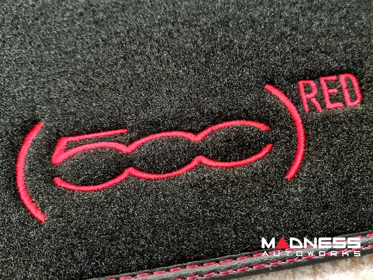 FIAT 500e Gen2 Floor Mats Carpet Genuine FIAT (RED)